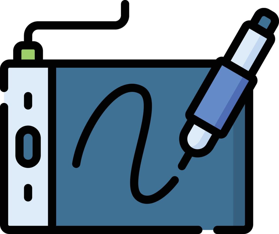 drawing tablet illustration design vector