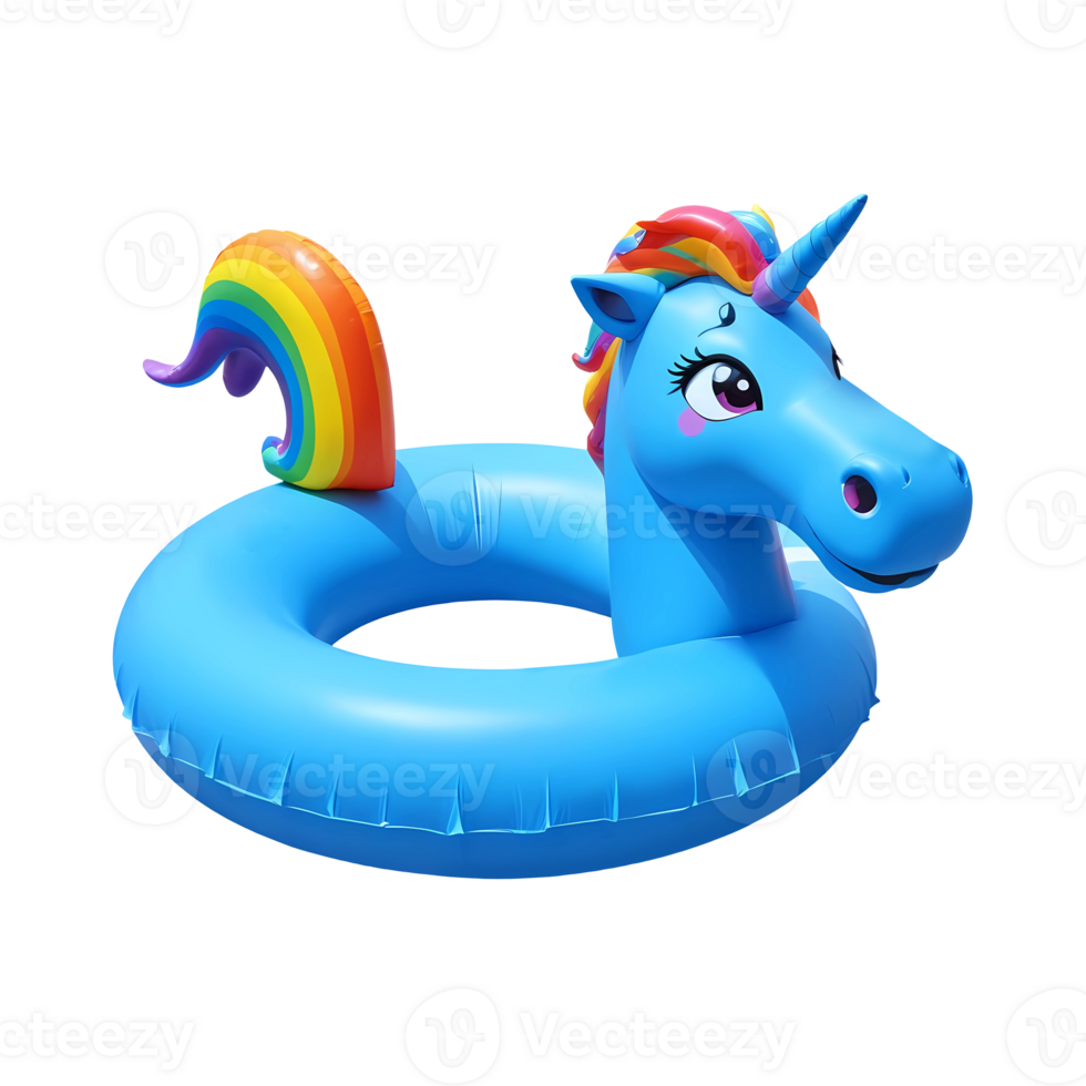 3d rendering inflatable unicorn swim ring png