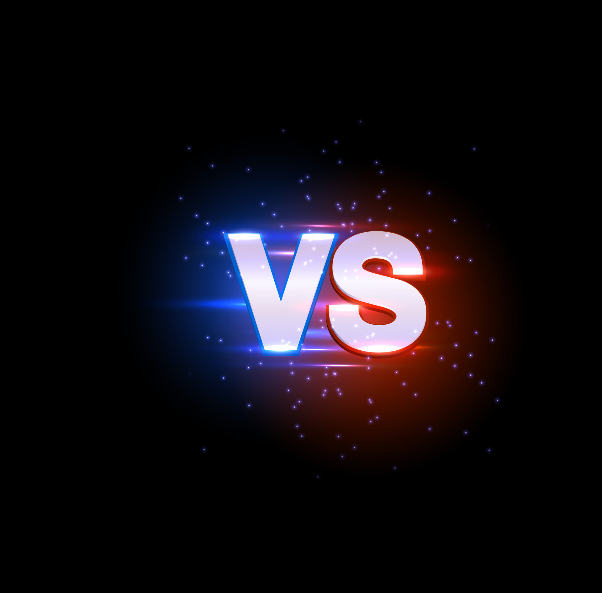 Versus vs sparkling sign, sport confrontation 46558031 Vector Art at ...