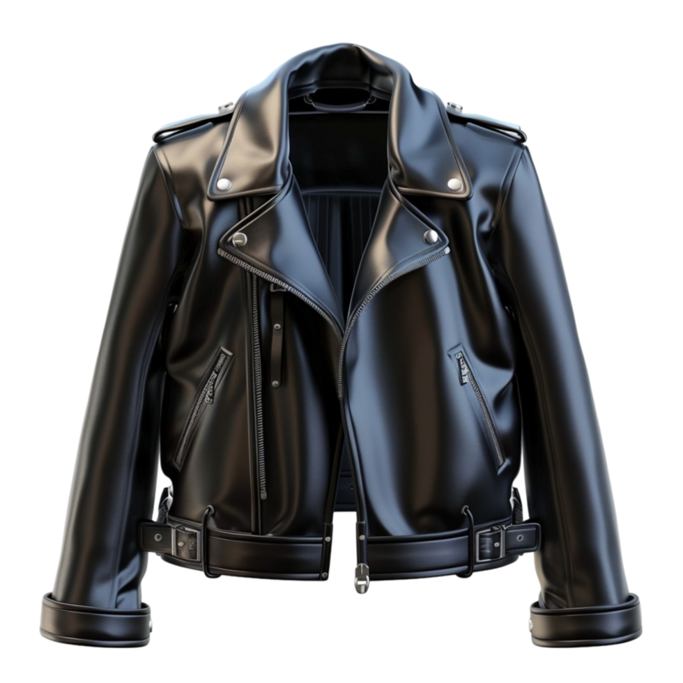 a black leather jacket png