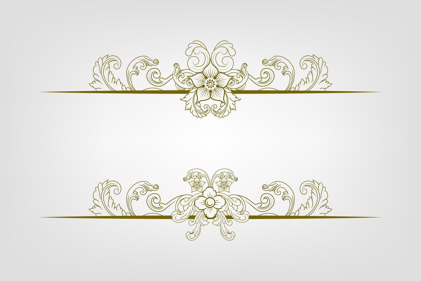 Classic Vintage Baroque Victorian Frames Separator Elements Classic Wedding Invitation vector