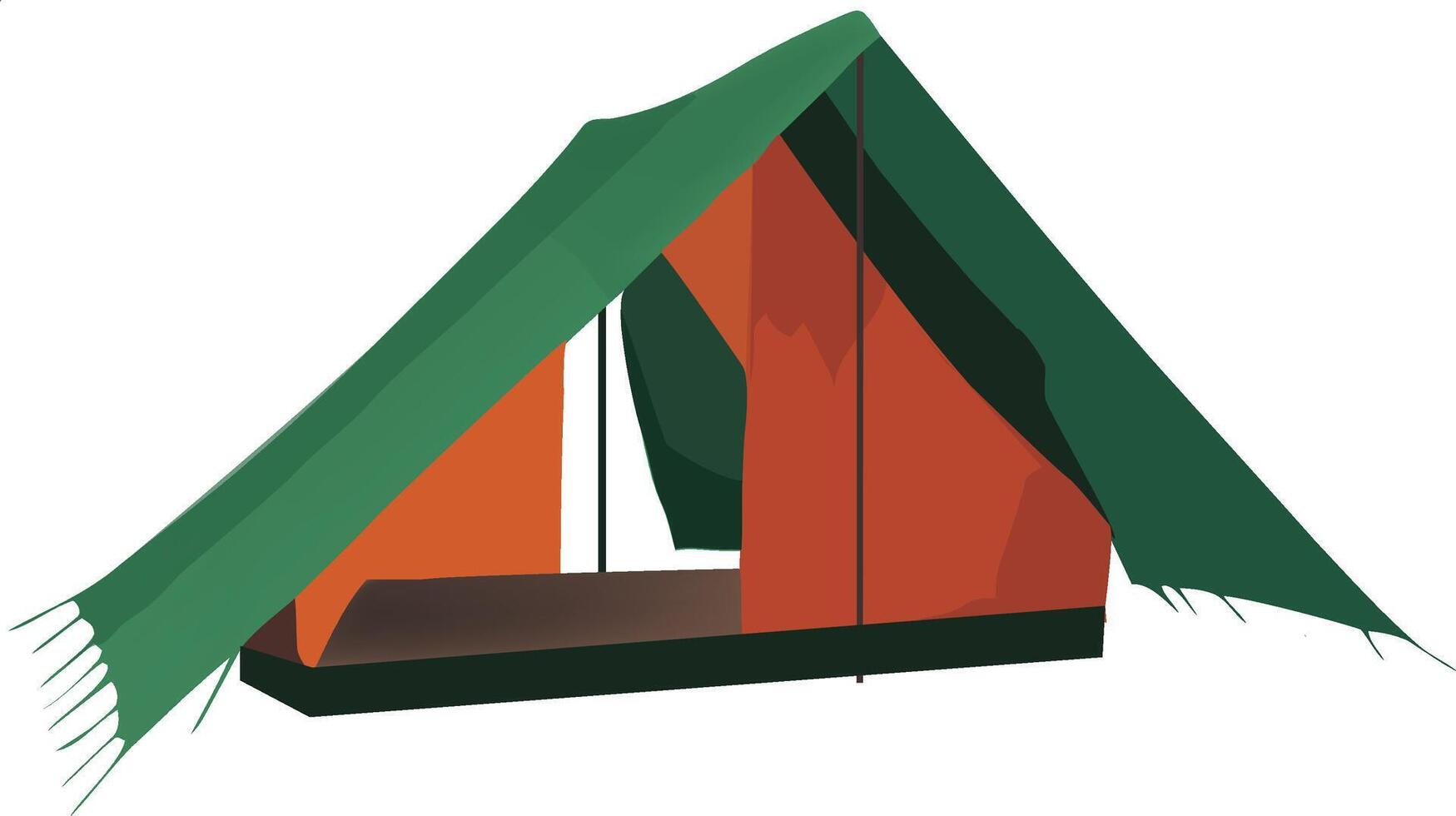 waterproof tent for free transport and camping- vector