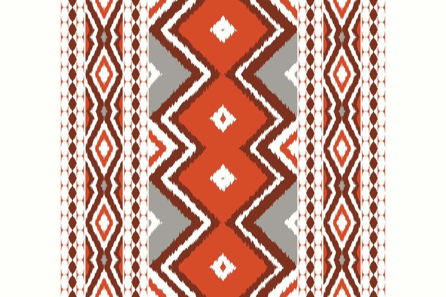 Motif Ikat Seamless Pattern Embroidery Background. Ikat Stripe Geometric Ethnic Oriental Pattern Traditional. Ikat Aztec Style Abstract Design for Print Texture,fabric,saree,sari,carpet. vector
