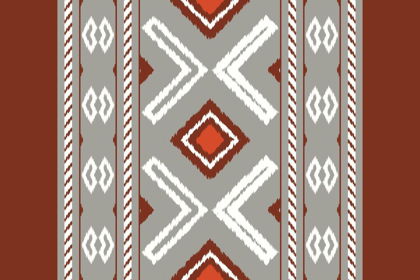 Motif Ikat Seamless Pattern Embroidery Background. Ikat Stripes Geometric Ethnic Oriental Pattern Traditional. Ikat Aztec Style Abstract Design for Print Texture,fabric,saree,sari,carpet. vector