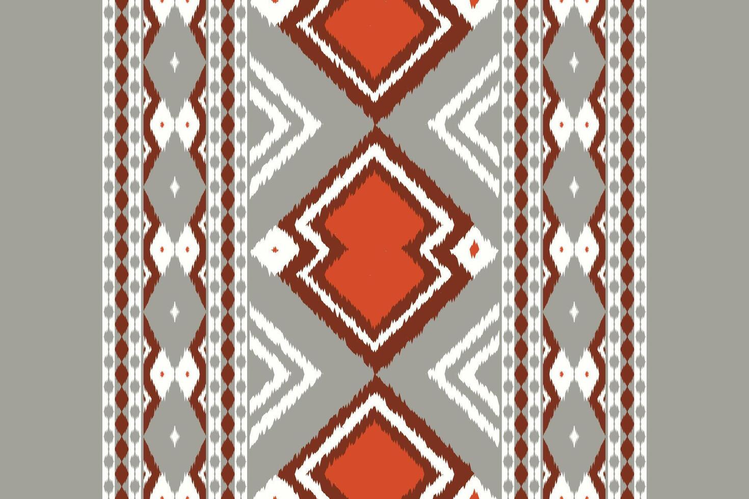 Motif Ikat Seamless Pattern Embroidery Background. Ikat Stripe Geometric Ethnic Oriental Pattern traditional.aztec Style Abstract design for Texture,fabric,clothing,wrapping,sarong. vector