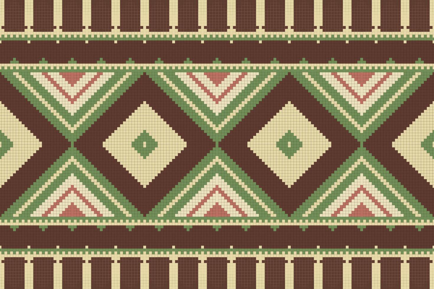 Motif Ikat Paisley Embroidery Background. Ikat Seamless Geometric Ethnic Oriental Pattern traditional.aztec Style Abstract illustration.design for Texture,fabric,clothing,wrapping,sarong. vector
