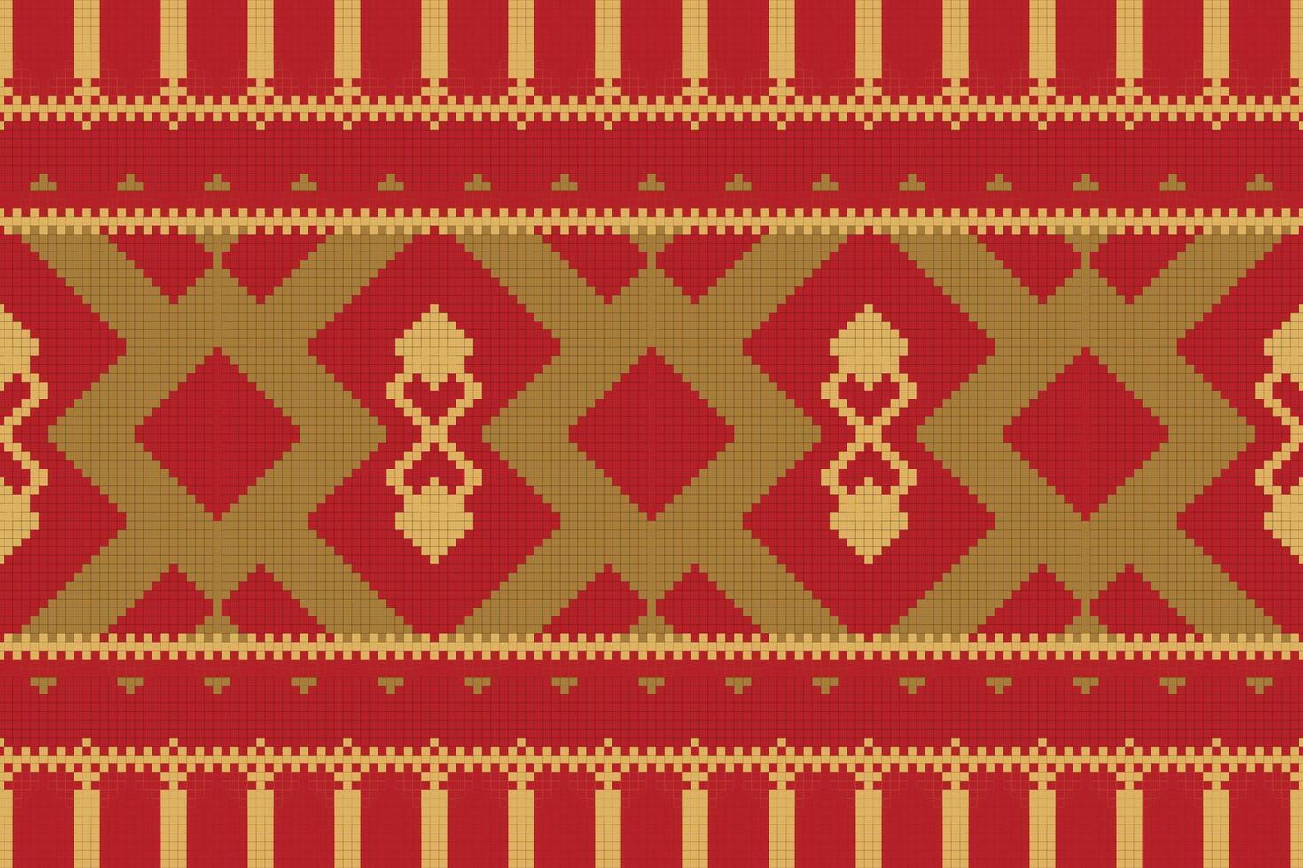 Motif Ikat Floral Paisley Embroidery Background. Ikat Fabric Geometric Ethnic Oriental Pattern Traditional. Ikat Aztec Style Abstract Design for Print Texture,fabric,saree,sari,carpet. vector