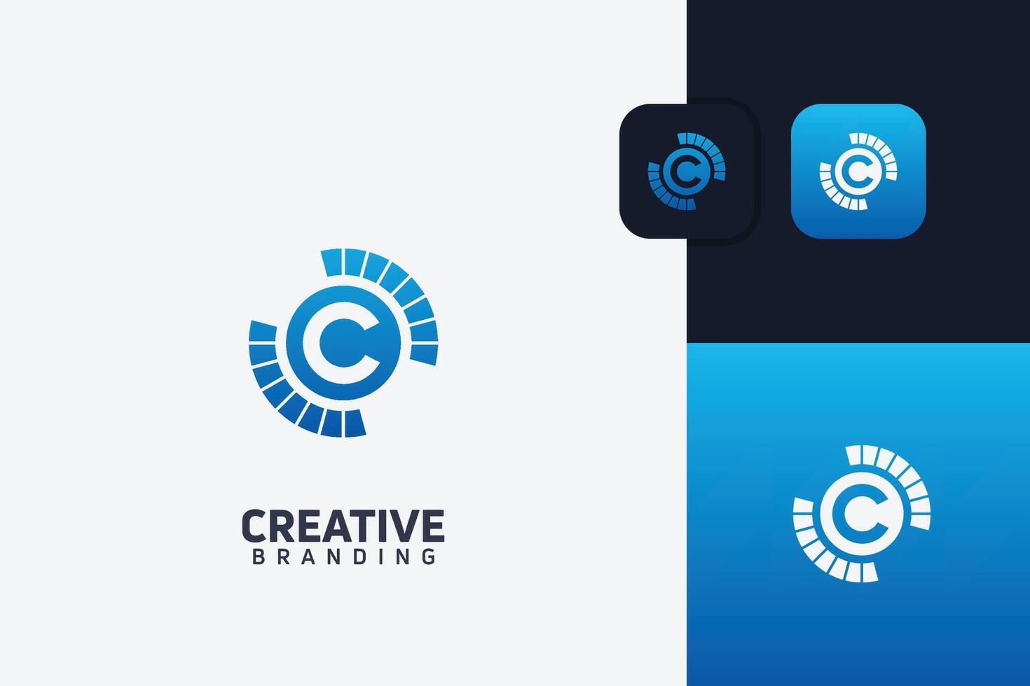C Letter trademark brand logo vector