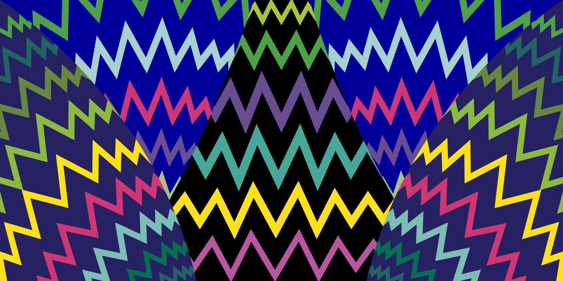 Background pattern with lines formed in a zigzag shape. vector