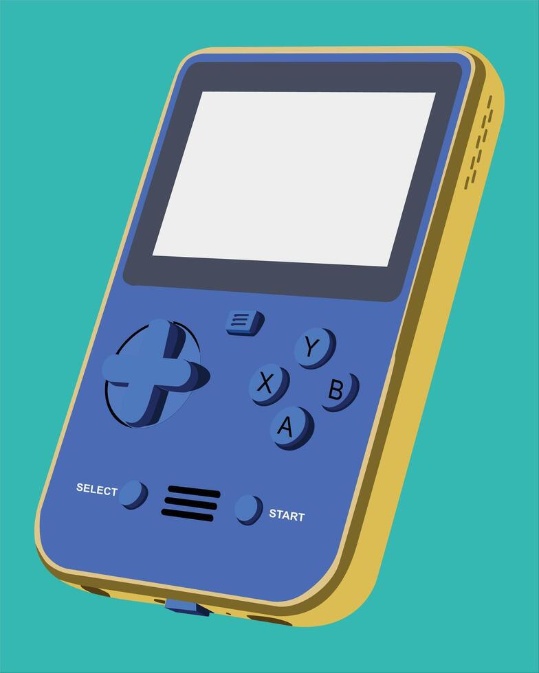 ilustración de un azul juego consola vector
