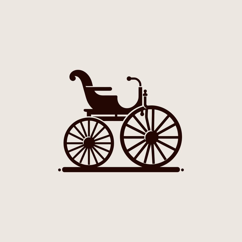 Classic bicycle silhouette illustration vector