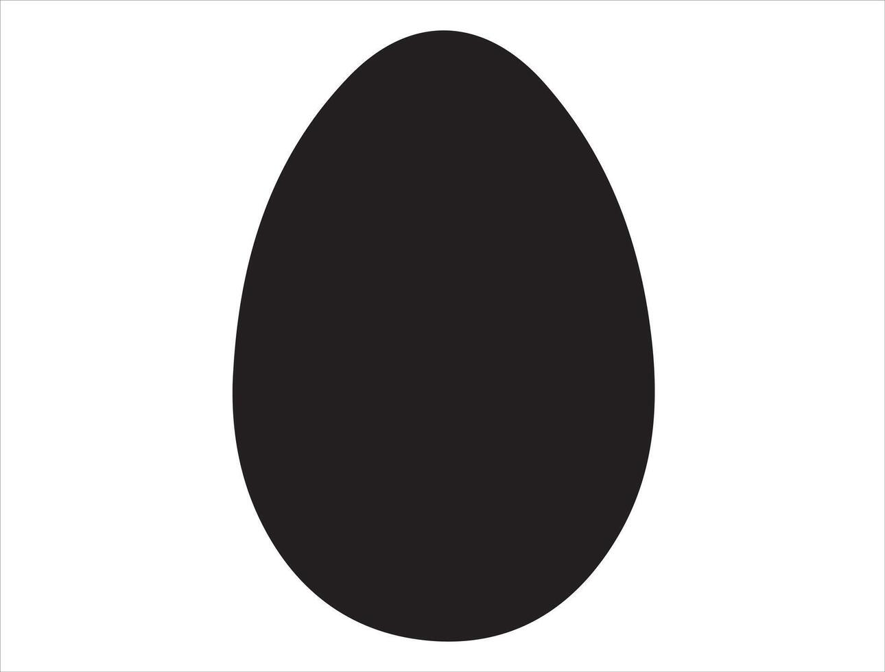 Egg shape silhouette on white background vector