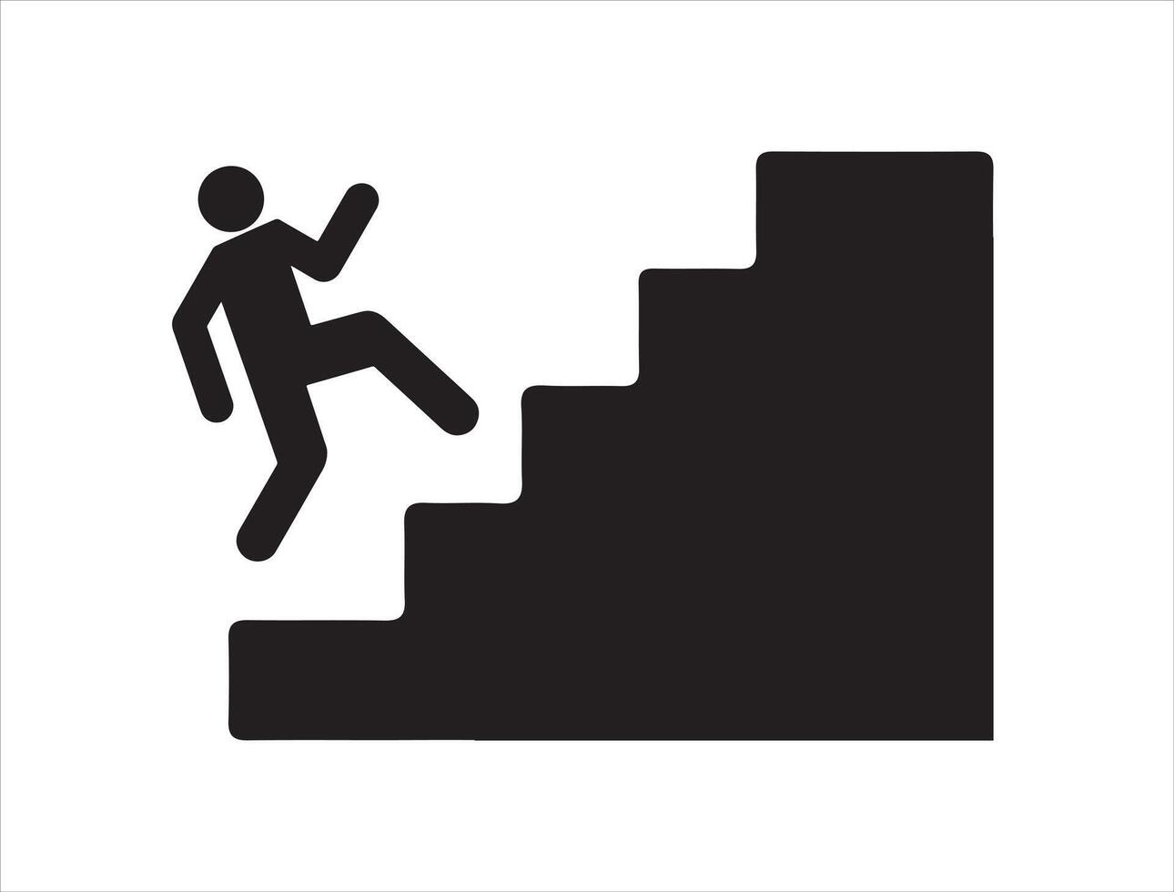 Escape symbol silhouette on white background vector