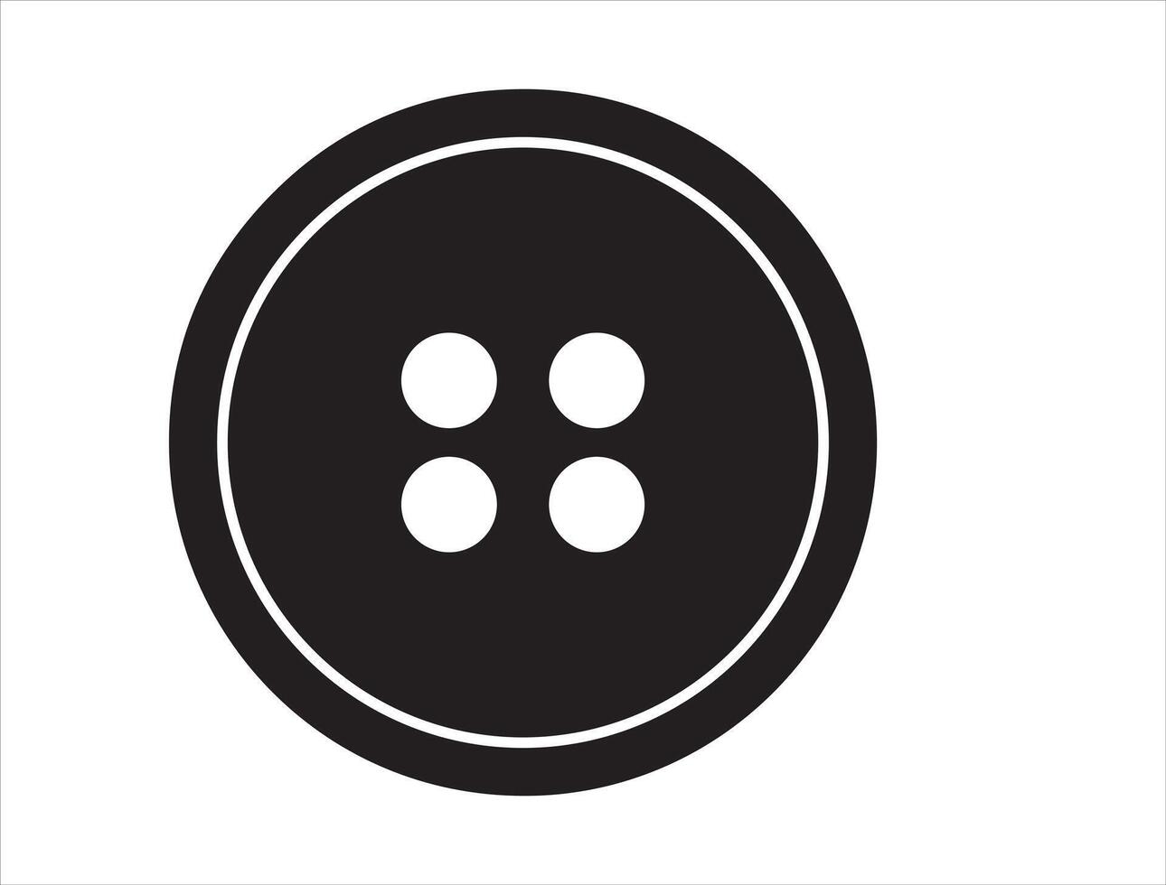 Shirt button silhouette on white background vector