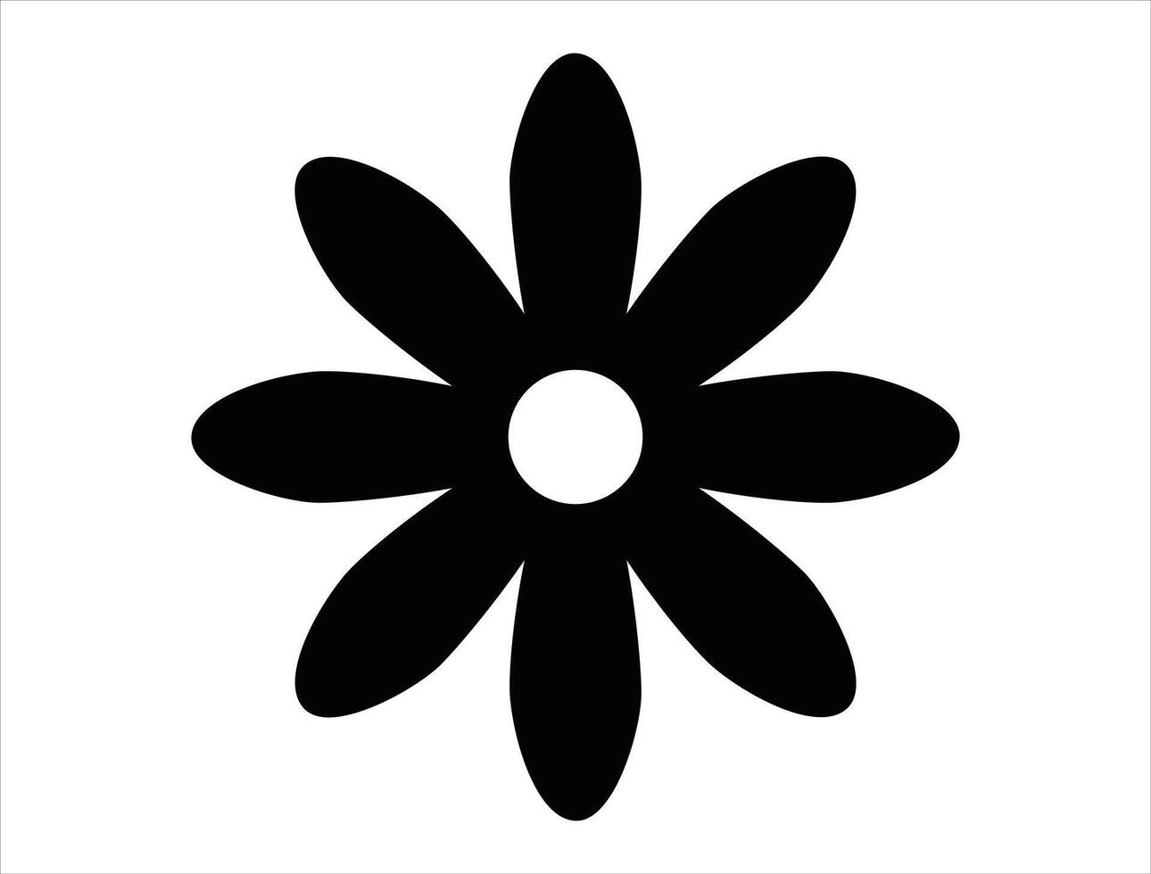 Daisy flower silhouette 46559294 Vector Art at Vecteezy