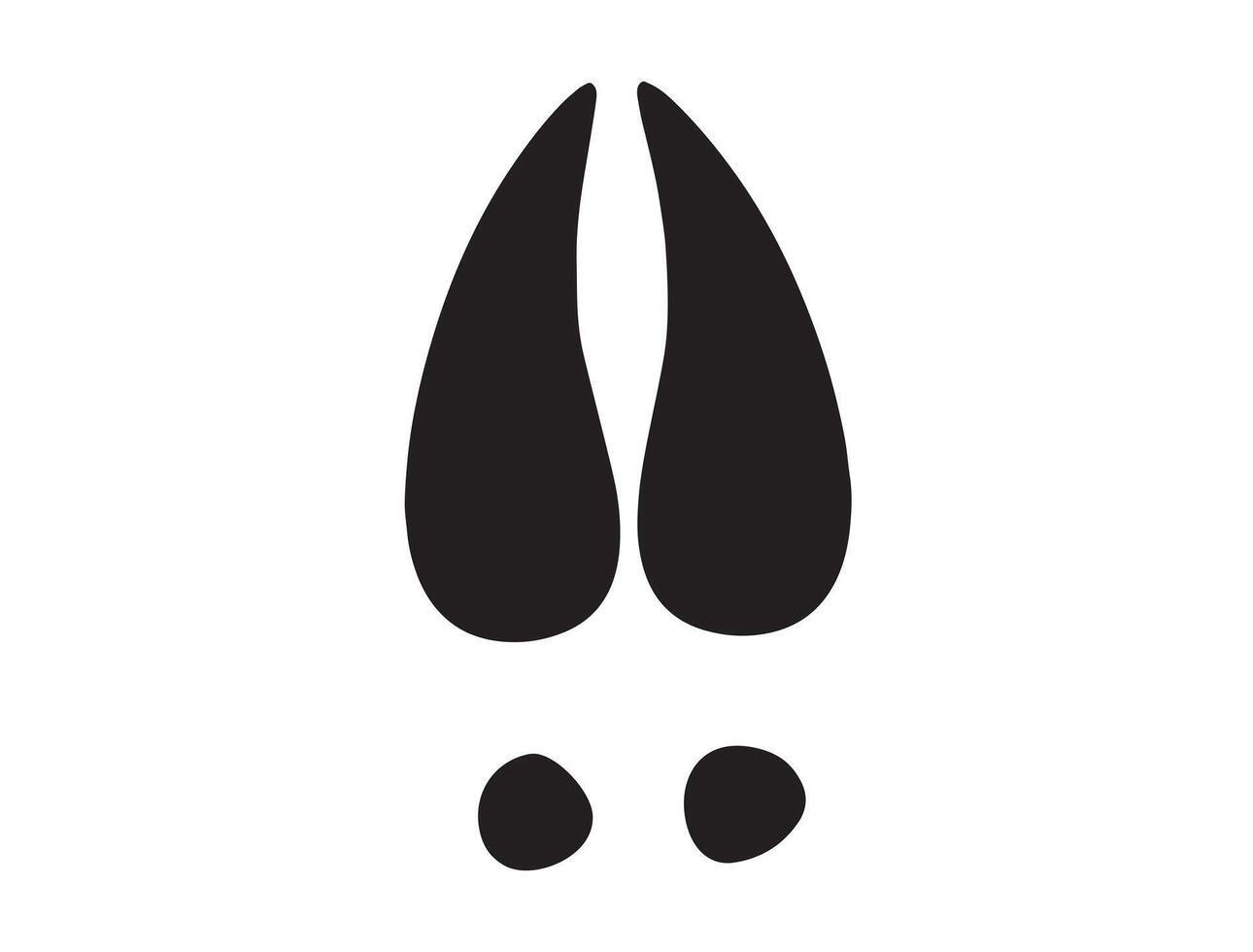 Deer hoof silhouette vector
