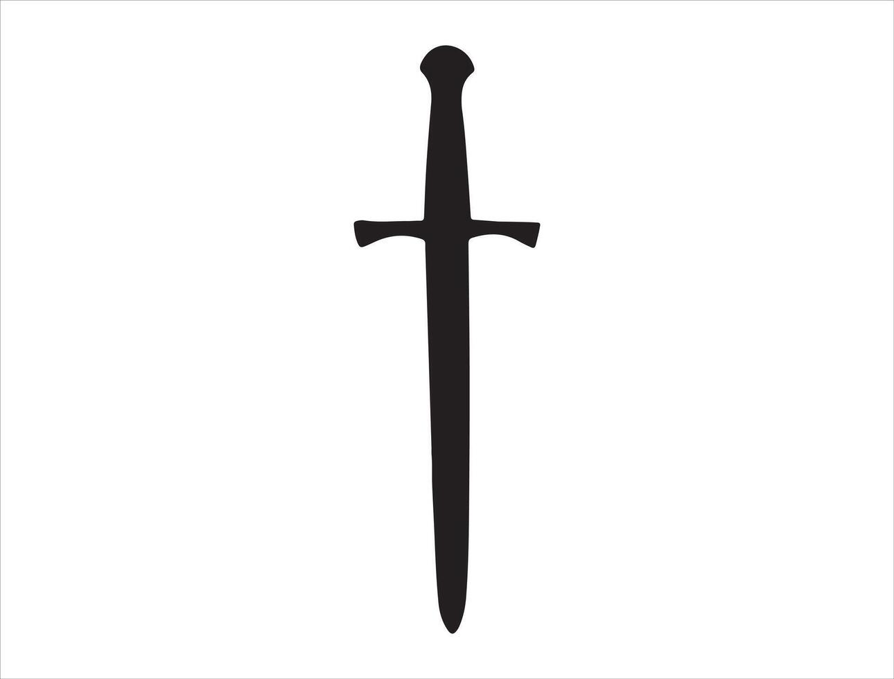 Dagger silhouette on white background vector
