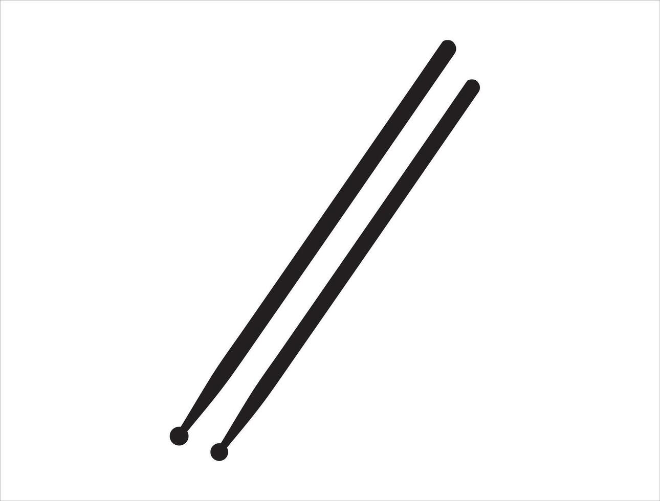 Drum sticks silhouette vector