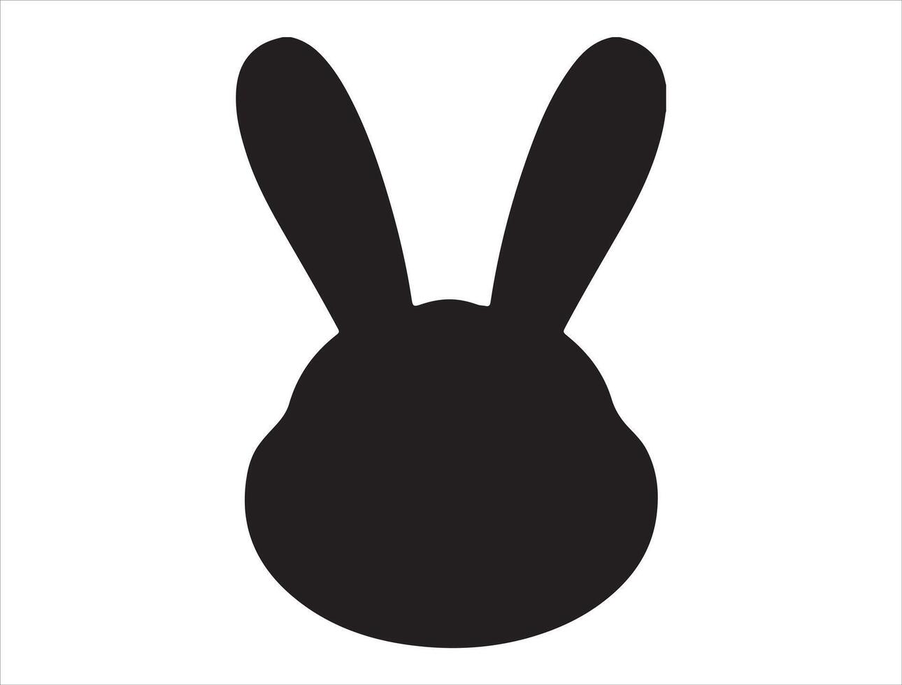 Easter bunny head silhouette vector