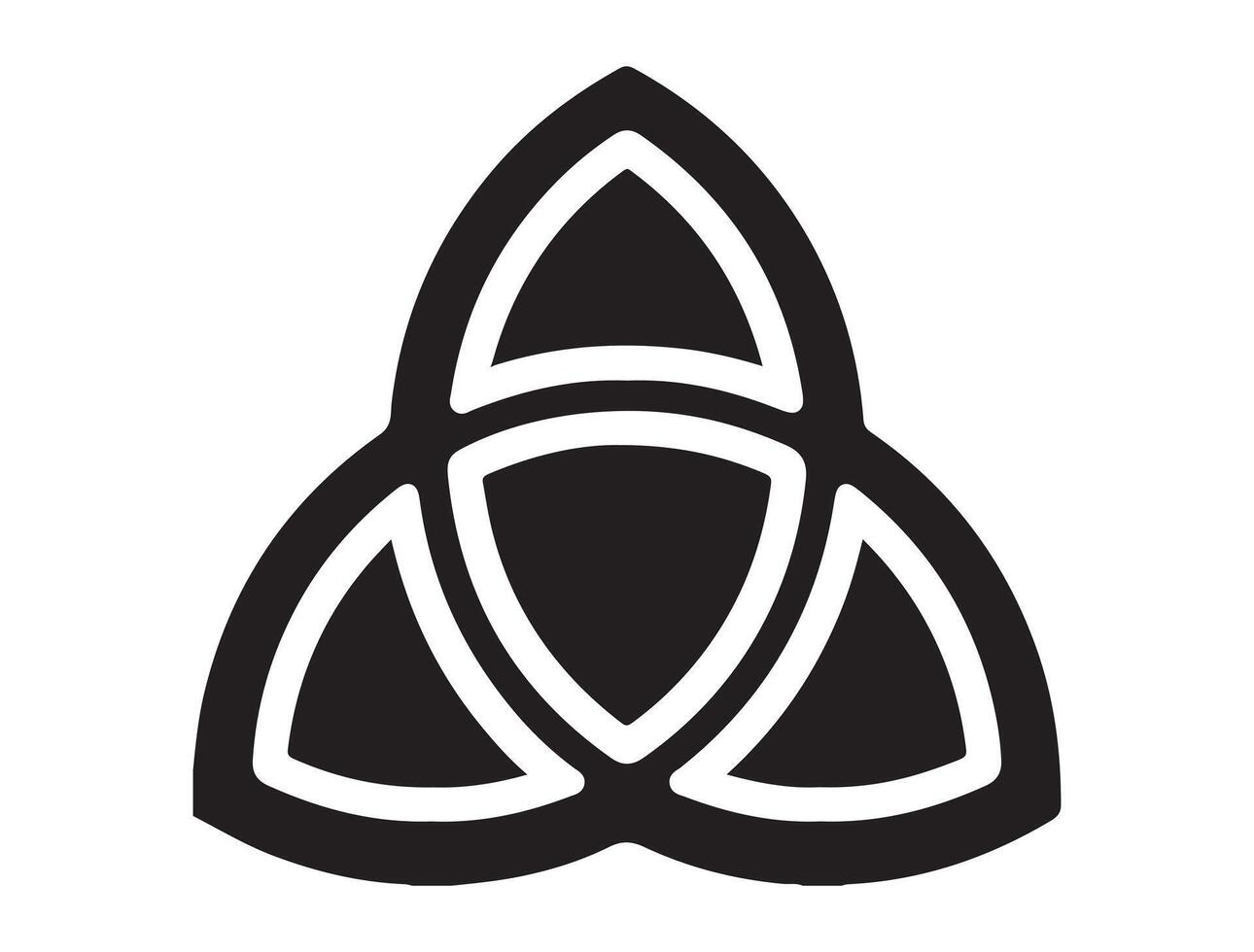 Claddagh silhouette on white background vector