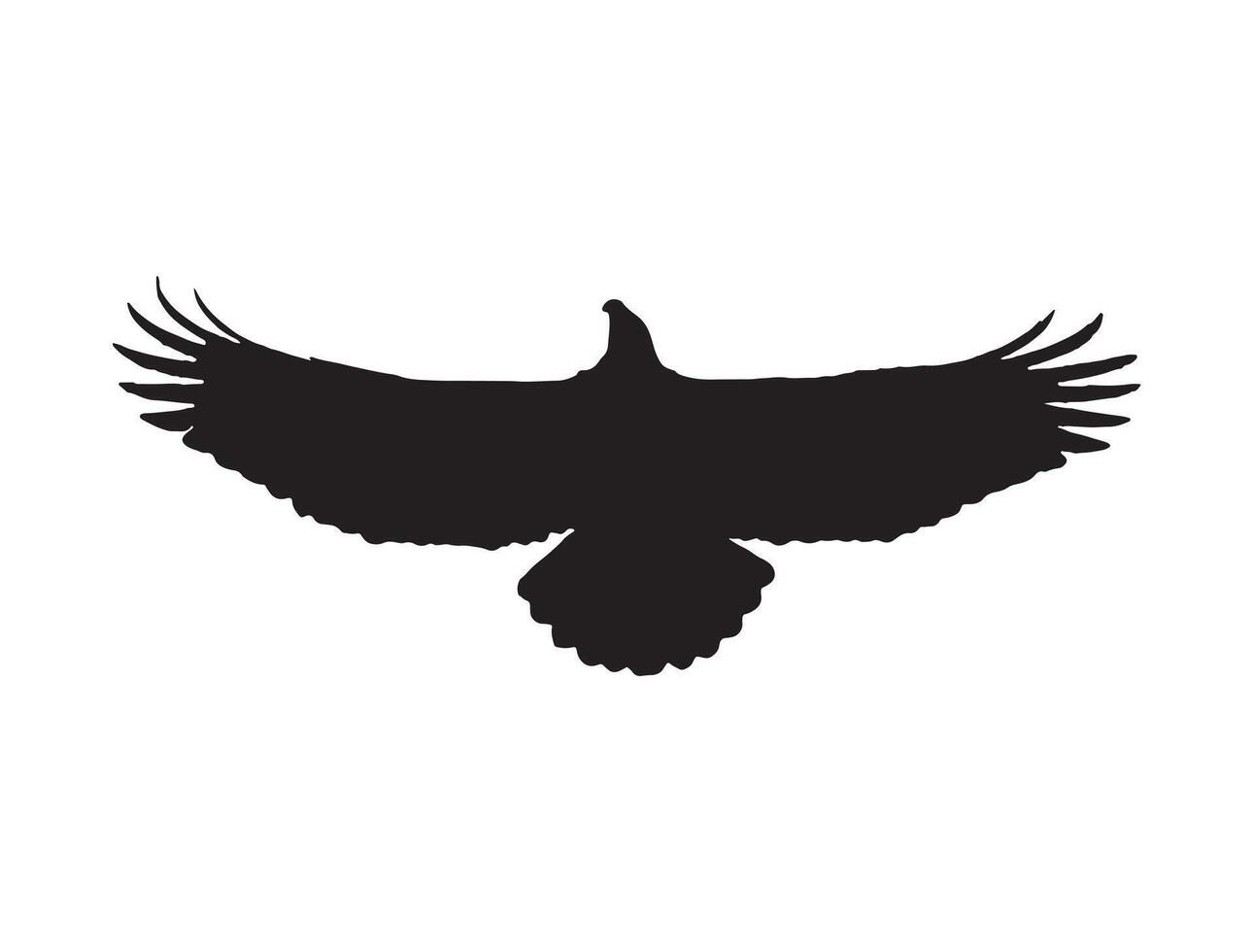 Eagle silhouette on white background vector