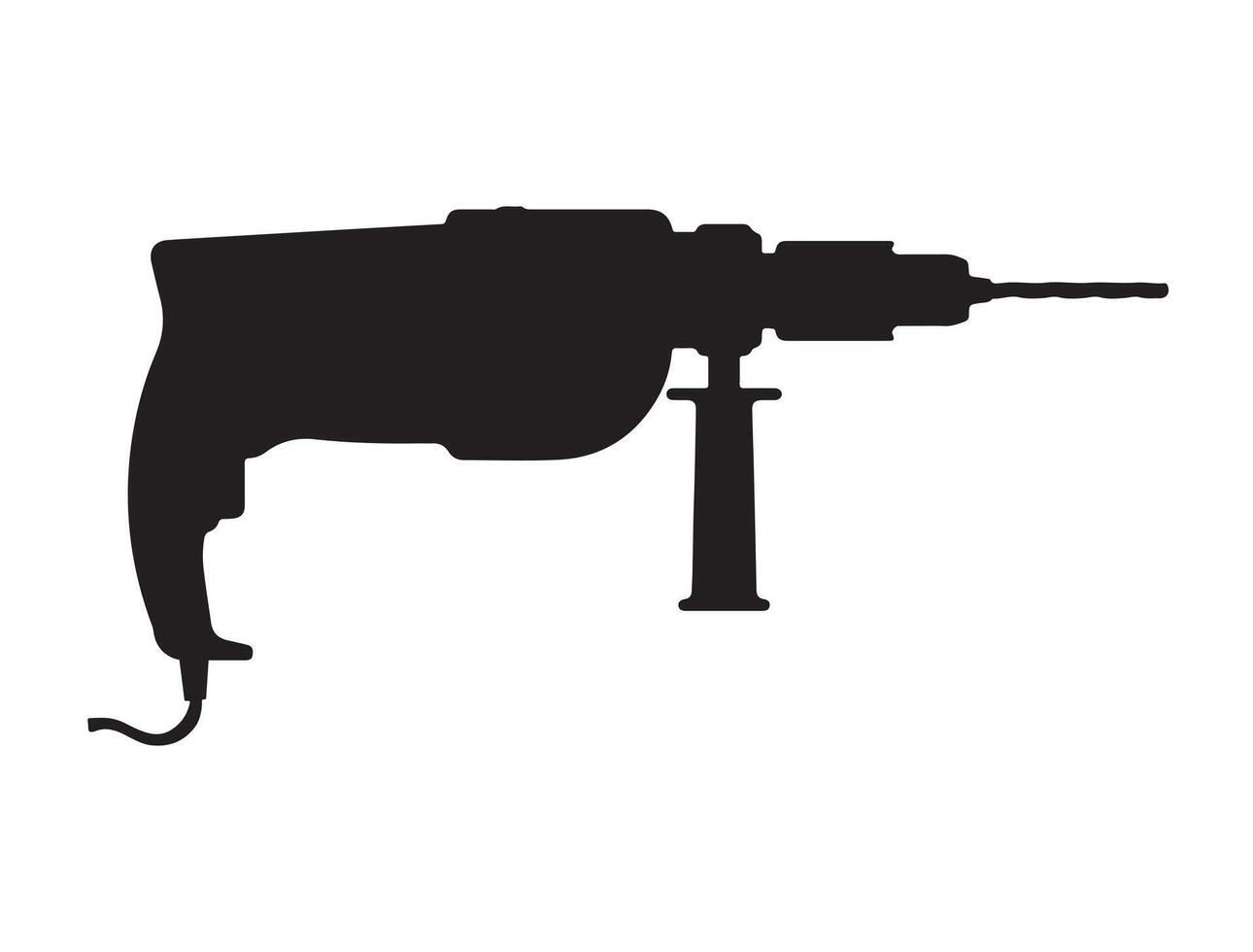 Drill silhouette on white background vector