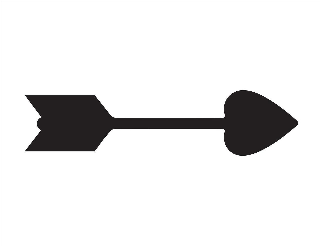 Cupid arrow silhouette on white background vector