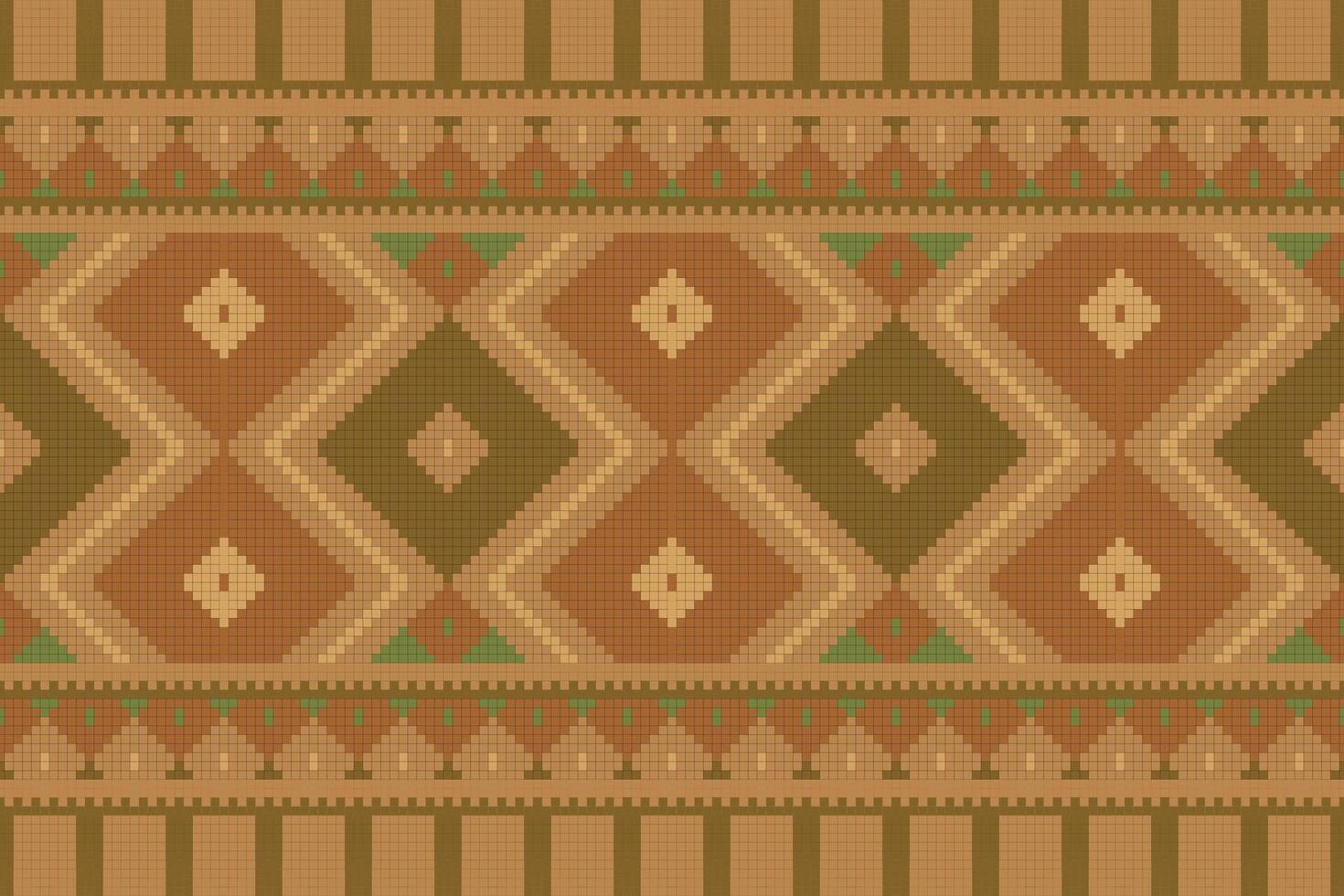 Ikat Damask Paisley Embroidery Background. Ikat Damask Geometric Ethnic Oriental Pattern traditional.aztec Style Abstract illustration.design for Texture,fabric,clothing,wrapping,sarong. vector