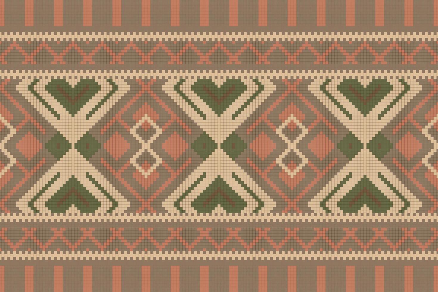 Ikat Fabric Paisley Embroidery Background. Ikat Design Geometric Ethnic Oriental Pattern traditional.aztec Style Abstract illustration.design for Texture,fabric,clothing,wrapping,sarong. vector