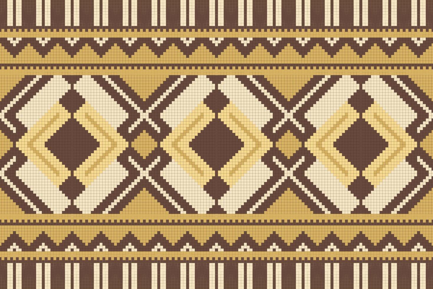Ikat Paisley Pattern Embroidery Background. Ikat Frame Geometric Ethnic Oriental Pattern Traditional. Ikat Aztec Style Abstract Design for Print Texture,fabric,saree,sari,carpet. vector
