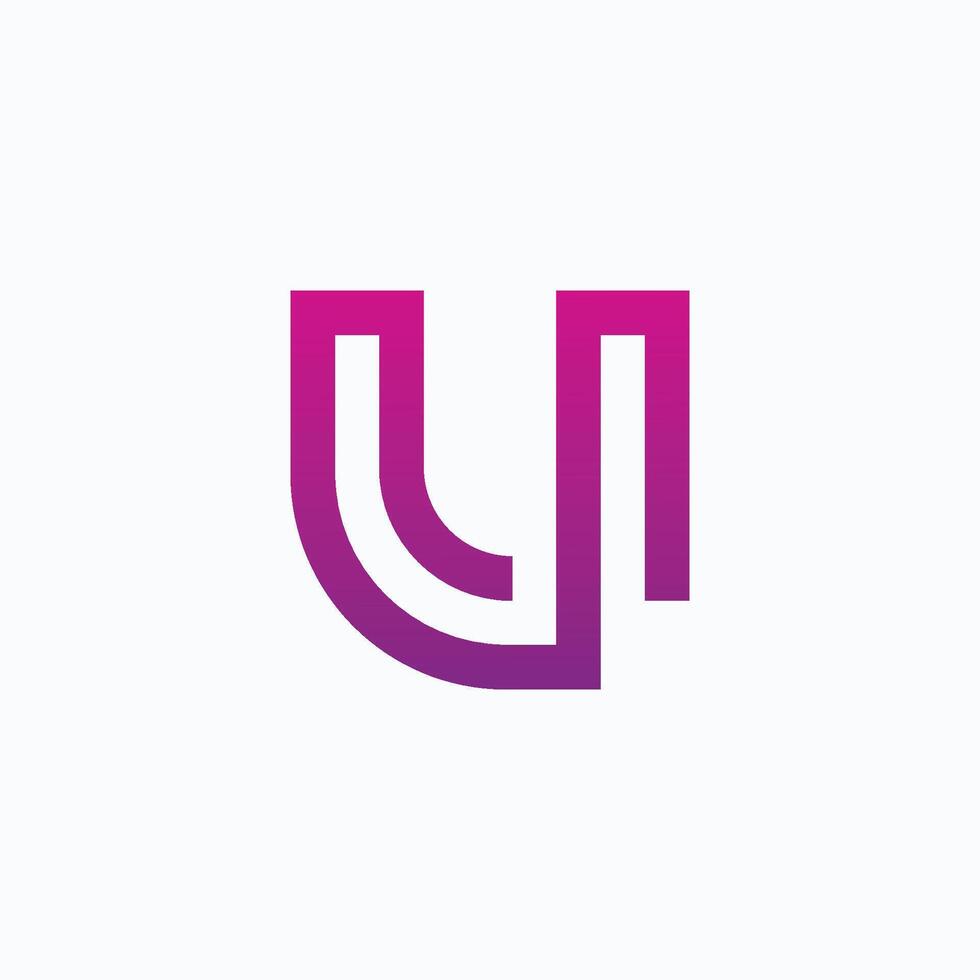 Letter U logo design template vector