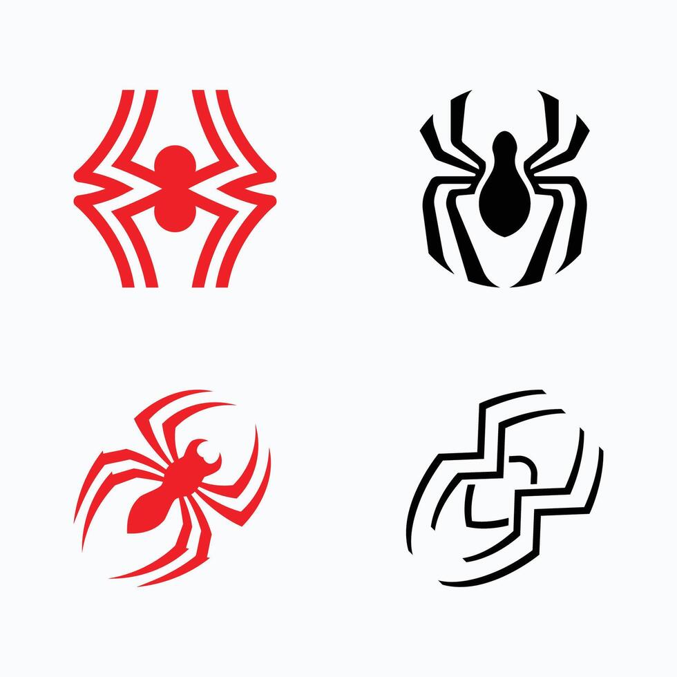 Spider logo template and icon vector
