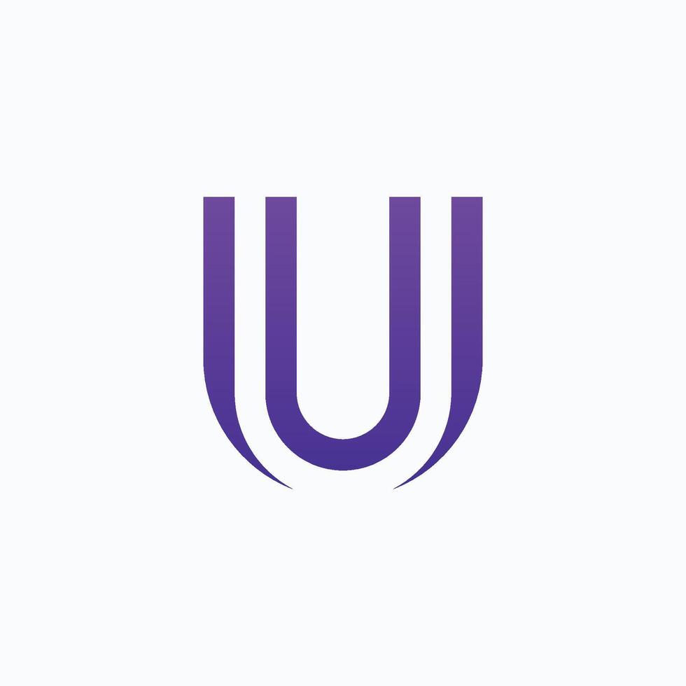 Letter U logo design template vector