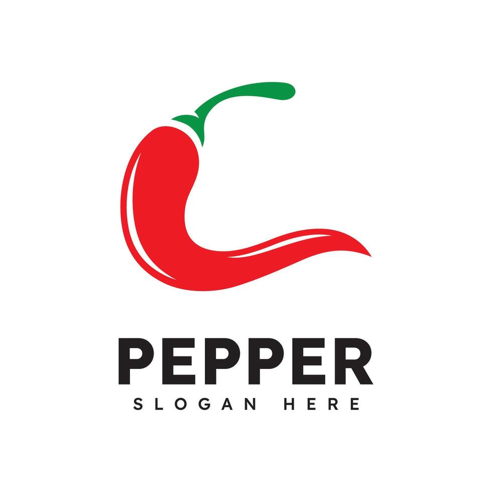 Spicy chili logo , red pepper logo icon template vector