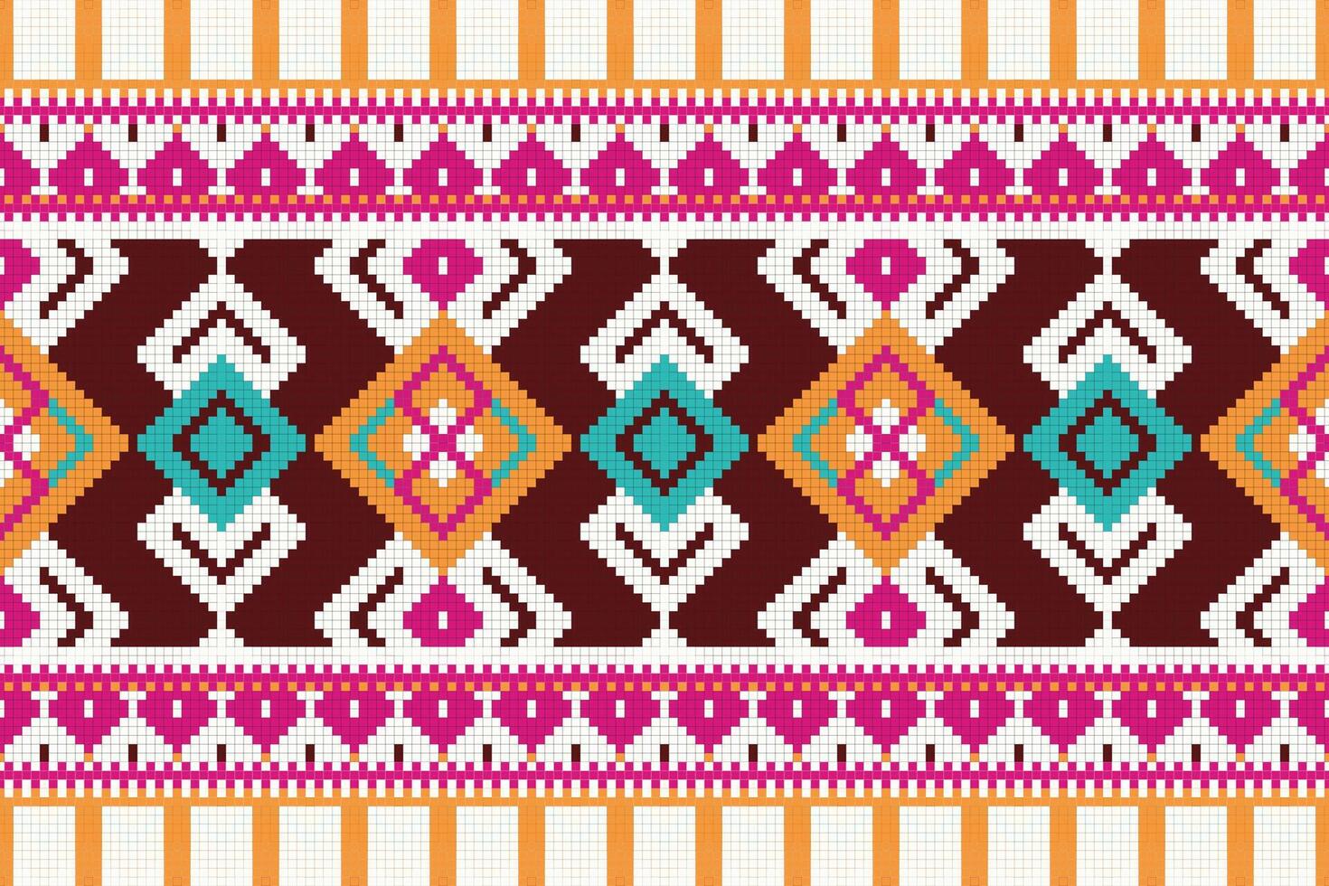 Motif Ikat Paisley Embroidery Background. Ikat Prints Geometric Ethnic Oriental Pattern Traditional. Ikat Aztec Style Abstract Design for Print Texture,fabric,saree,sari,carpet. vector