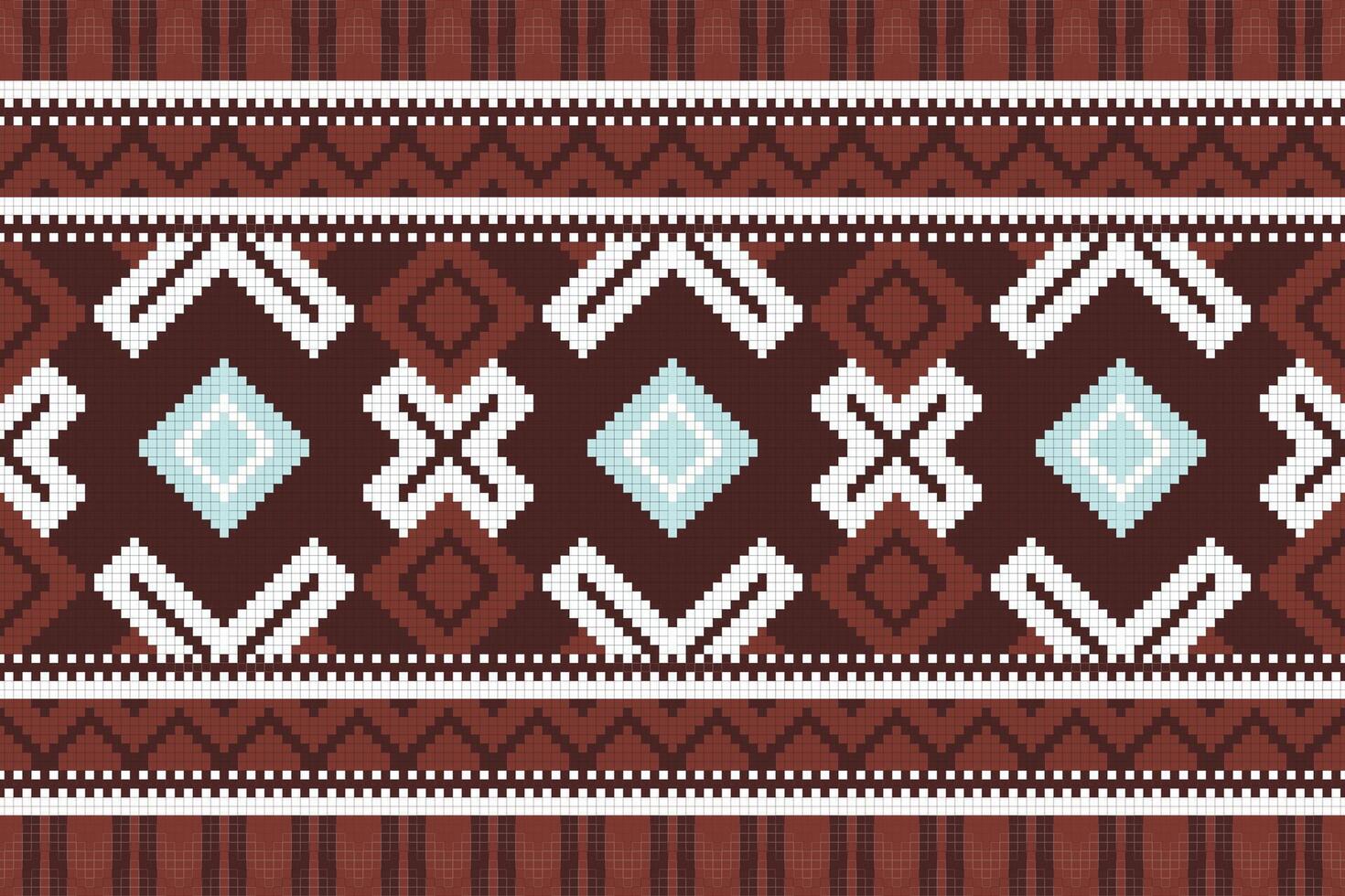 Motif Ikat Floral Paisley Embroidery Background. Ikat Stripe Geometric Ethnic Oriental Pattern Traditional. Ikat Aztec Style Abstract Design for Print Texture,fabric,saree,sari,carpet. vector