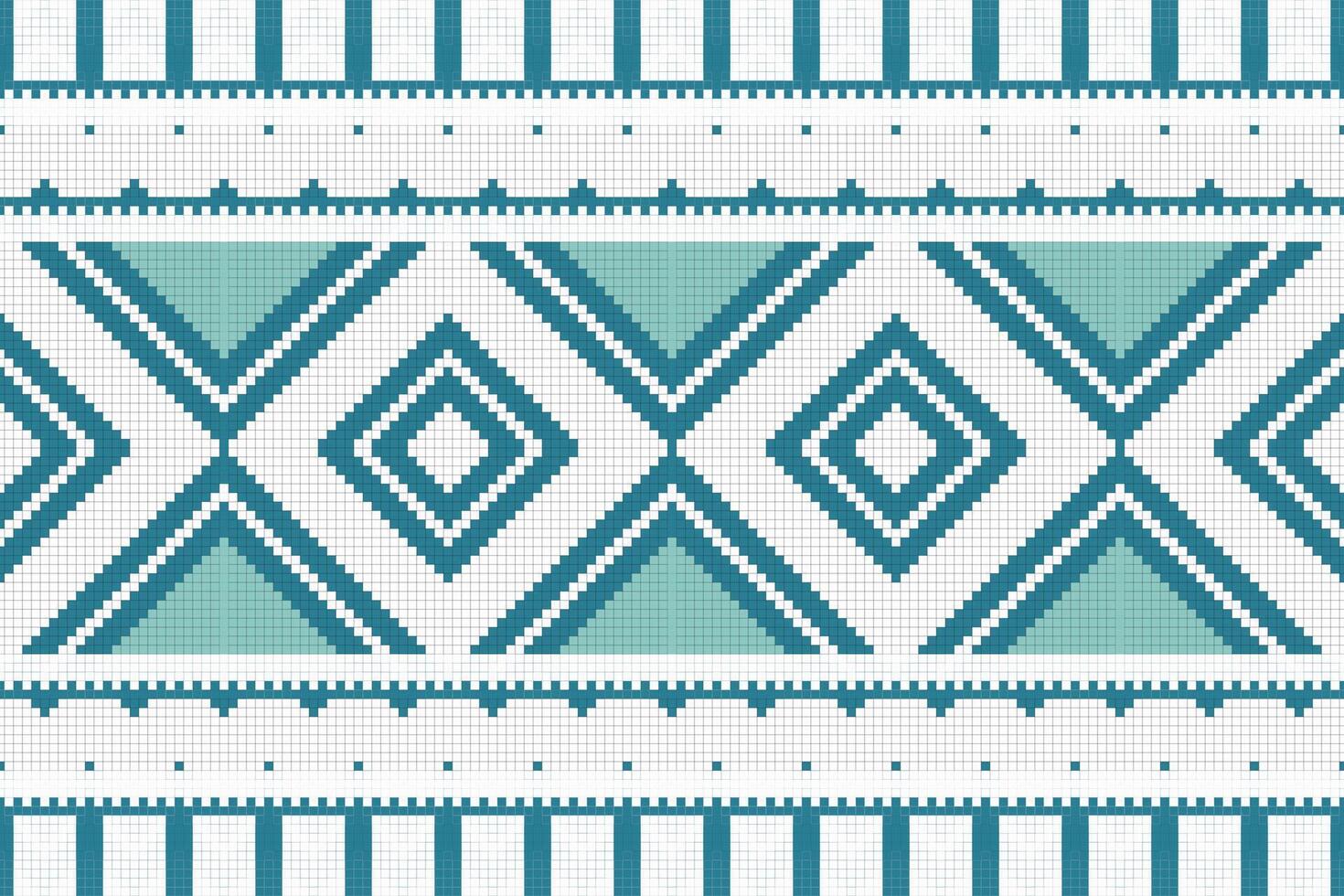 Ikat Paisley Pattern Embroidery Background. Ikat Frame Geometric Ethnic Oriental Pattern Traditional. Ikat Aztec Style Abstract Design for Print Texture,fabric,saree,sari,carpet. vector