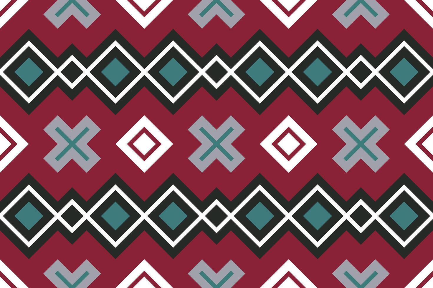 Motif Ikat Paisley Embroidery Background. Ikat Pattern Geometric Ethnic Oriental Pattern traditional.aztec Style Abstract illustration.design for Texture,fabric,clothing,wrapping,sarong. vector