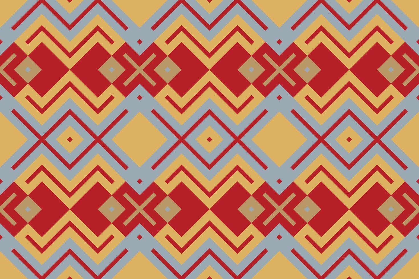 Motif Ikat Floral Paisley Embroidery Background. Ikat Triangle Geometric Ethnic Oriental Pattern traditional.aztec Style Abstract design for Texture,fabric,clothing,wrapping,sarong. vector