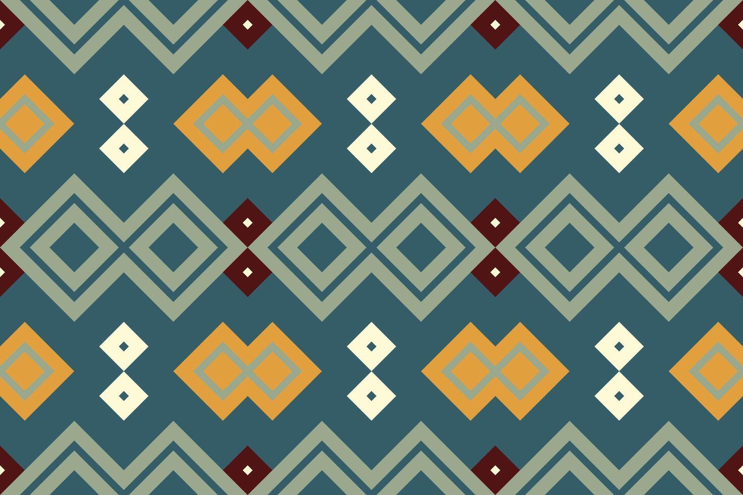 Motif Ikat Seamless Pattern Embroidery Background. Ikat Stripes Geometric Ethnic Oriental Pattern Traditional. Ikat Aztec Style Abstract Design for Print Texture,fabric,saree,sari,carpet. vector