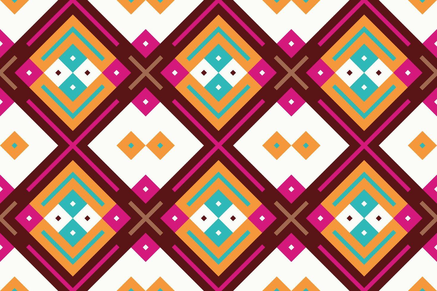 Motif Ikat Paisley Embroidery Background. Ikat Diamond Geometric Ethnic Oriental Pattern traditional.aztec Style Abstract illustration.design for Texture,fabric,clothing,wrapping,sarong. vector