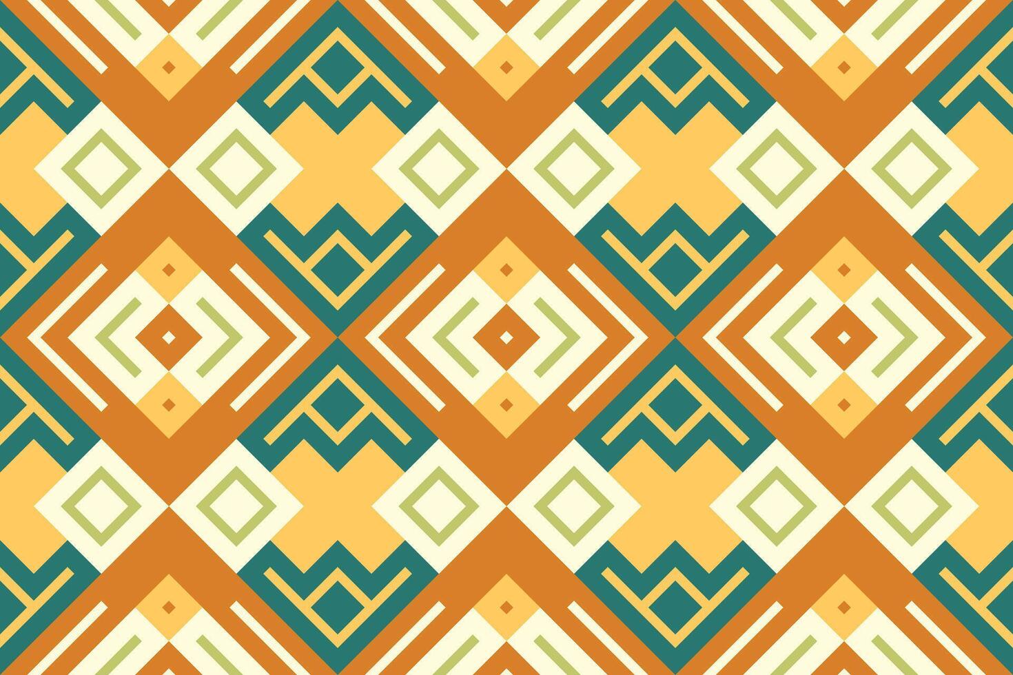 Ikat Paisley Pattern Embroidery Background. Ikat Diamond Geometric Ethnic Oriental Pattern traditional.aztec Style Abstract illustration.design for Texture,fabric,clothing,wrapping,sarong. vector