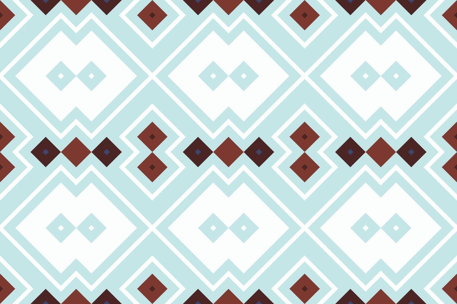 Ikat Floral Paisley Embroidery Background. Ikat Damask Geometric Ethnic Oriental Pattern traditional.aztec Style Abstract illustration.design for Texture,fabric,clothing,wrapping,sarong. vector