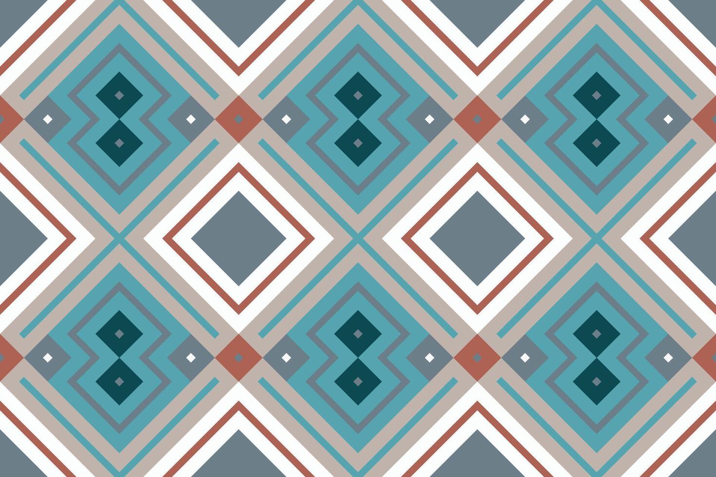 Motif Ikat Floral Paisley Embroidery Background. Ikat Diamond Geometric Ethnic Oriental Pattern traditional.aztec Style Abstract design for Texture,fabric,clothing,wrapping,sarong. vector