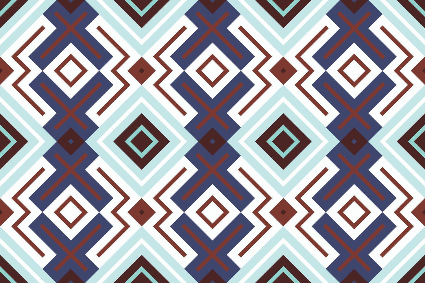 Ikat Damask Embroidery Background. Ikat Diamond Geometric Ethnic Oriental Pattern traditional.aztec Style Abstract illustration.design for Texture,fabric,clothing,wrapping,sarong. vector