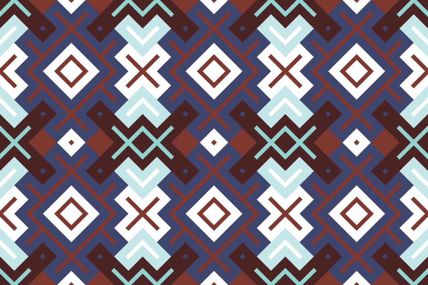 Ikat Damask Embroidery Background. Ikat Floral Geometric Ethnic Oriental Pattern traditional.aztec Style Abstract illustration.design for Texture,fabric,clothing,wrapping,sarong. vector