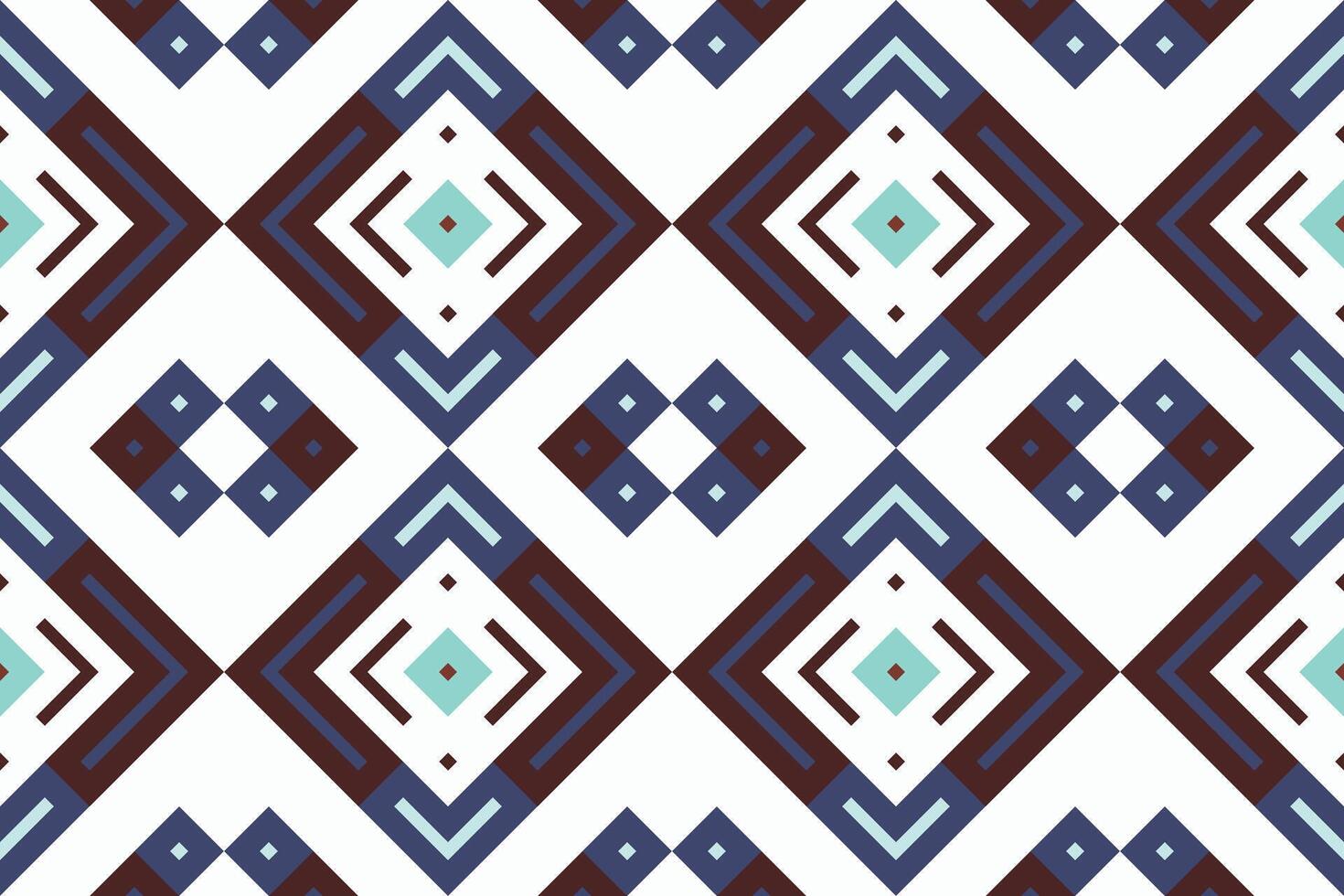 Ikat Damask Embroidery Background. Ikat Chevron Geometric Ethnic Oriental Pattern traditional.aztec Style Abstract illustration.design for Texture,fabric,clothing,wrapping,sarong. vector