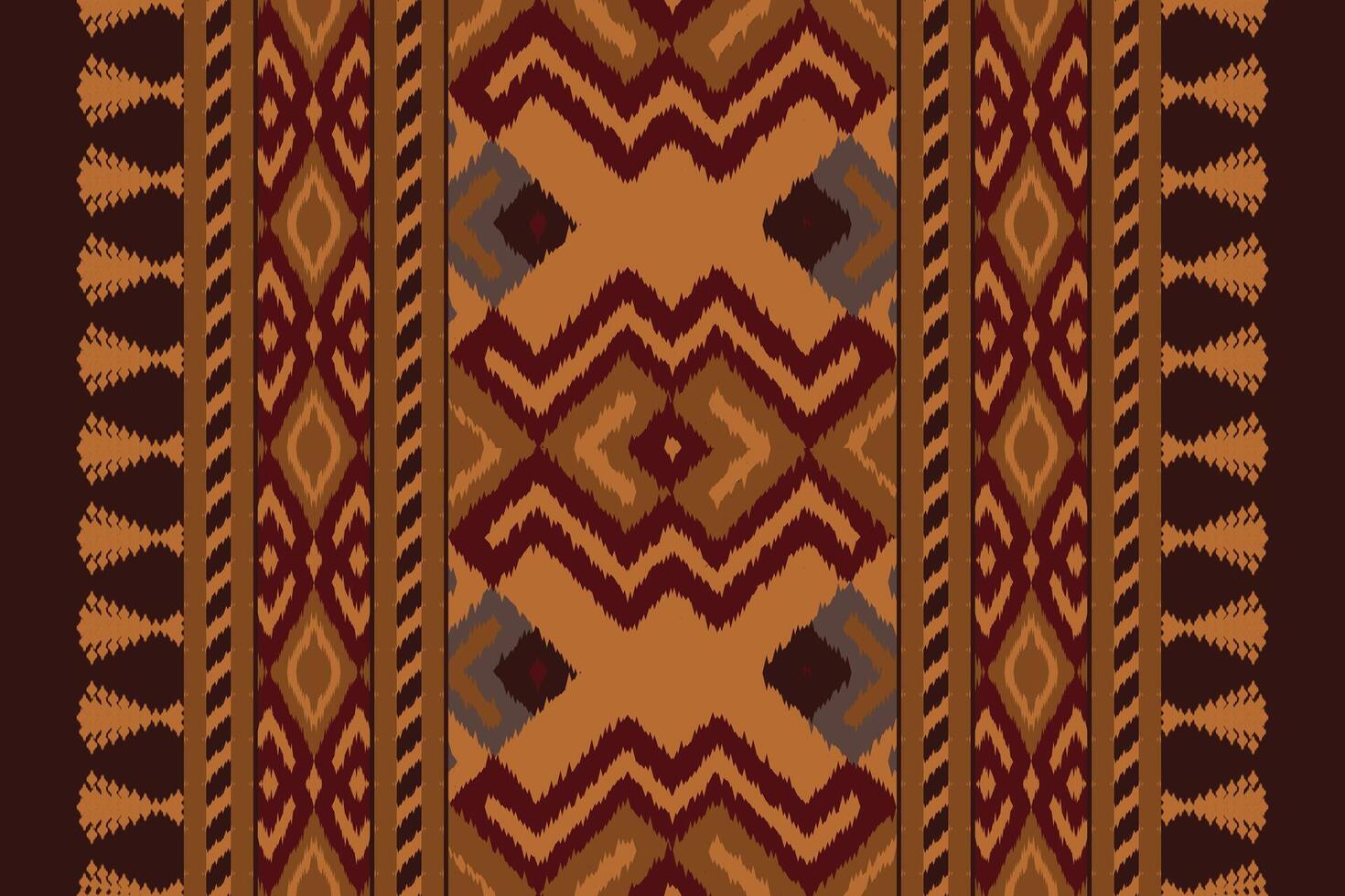 Motif Ikat Paisley Embroidery Background. Ikat Triangle Geometric Ethnic Oriental Pattern Traditional. Ikat Aztec Style Abstract Design for Print Texture,fabric,saree,sari,carpet. vector
