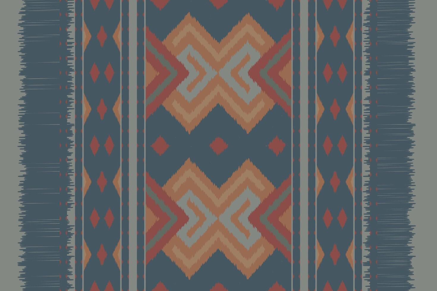 Motif Ikat Seamless Pattern Embroidery Background. Ikat Pattern Geometric Ethnic Oriental Pattern traditional.aztec Style Abstract design for Texture,fabric,clothing,wrapping,sarong. vector