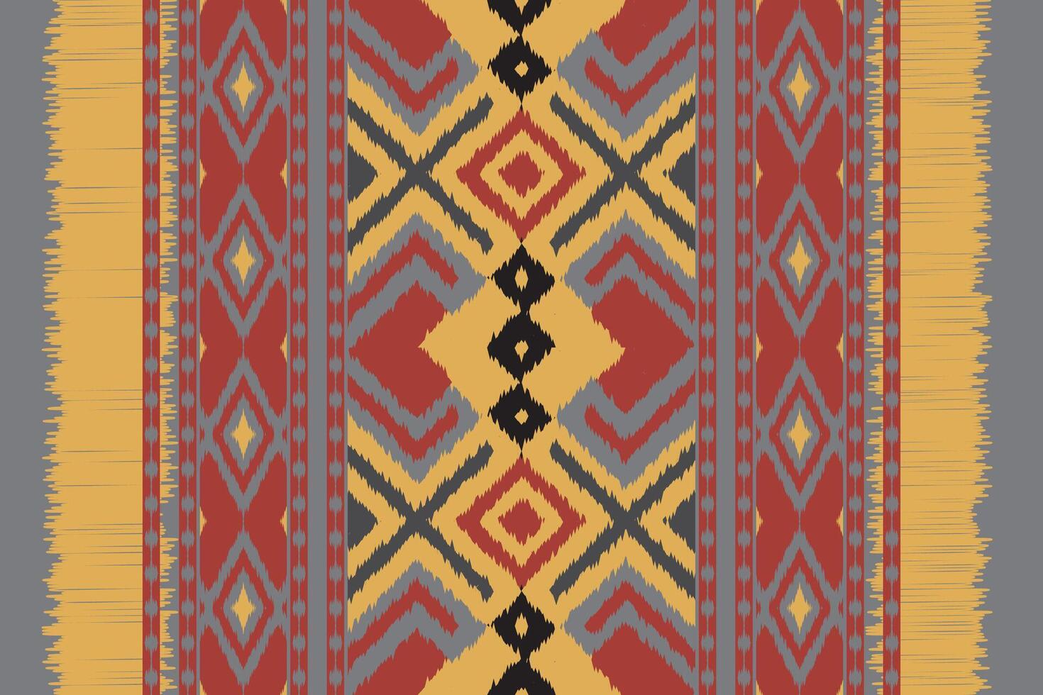 Ikat Seamless Pattern Embroidery Background. Ikat Patterns Geometric Ethnic Oriental Pattern traditional.aztec Style Abstract design for Texture,fabric,clothing,wrapping,sarong. vector